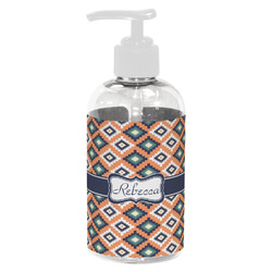 Tribal Plastic Soap / Lotion Dispenser (8 oz - Small - White) (Personalized)