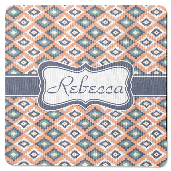 Custom Tribal Square Rubber Backed Coaster (Personalized)