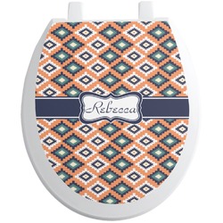 Tribal Toilet Seat Decal - Round (Personalized)