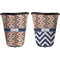 Tribal Trash Can Black - Front and Back - Apvl