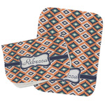 Tribal Burp Cloths - Fleece - Set of 2 w/ Name or Text