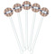 Tribal White Plastic 5.5" Stir Stick - Fan View