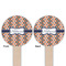 Tribal Wooden 6" Food Pick - Round - Double Sided - Front & Back