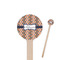 Tribal Wooden 7.5" Stir Stick - Round - Closeup