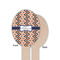 Tribal Wooden Food Pick - Oval - Single Sided - Front & Back