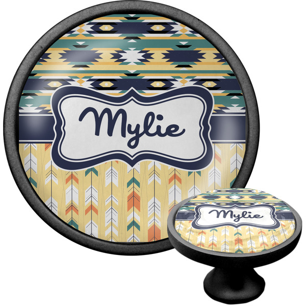 Custom Tribal2 Cabinet Knob (Black) (Personalized)