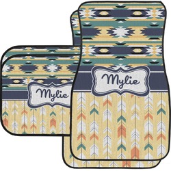 Tribal2 Car Floor Mats Set - 2 Front & 2 Back (Personalized)