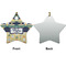 Tribal2 Ceramic Flat Ornament - Star Front & Back (APPROVAL)