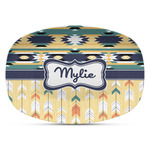 Tribal2 Plastic Platter - Microwave & Oven Safe Composite Polymer (Personalized)