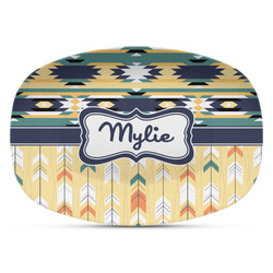 Tribal2 Plastic Platter - Microwave & Oven Safe Composite Polymer (Personalized)