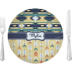 Tribal2 10" Glass Lunch / Dinner Plates - Single or Set (Personalized)