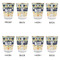 Tribal2 Glass Shot Glass - with gold rim - Set of 4 - APPROVAL