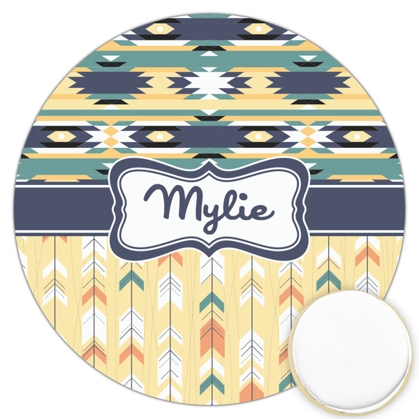 Custom Tribal2 Printed Cookie Topper - 3.25" (Personalized)