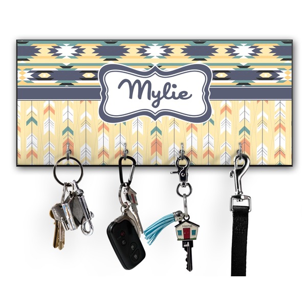 Custom Tribal2 Key Hanger w/ 4 Hooks w/ Name or Text