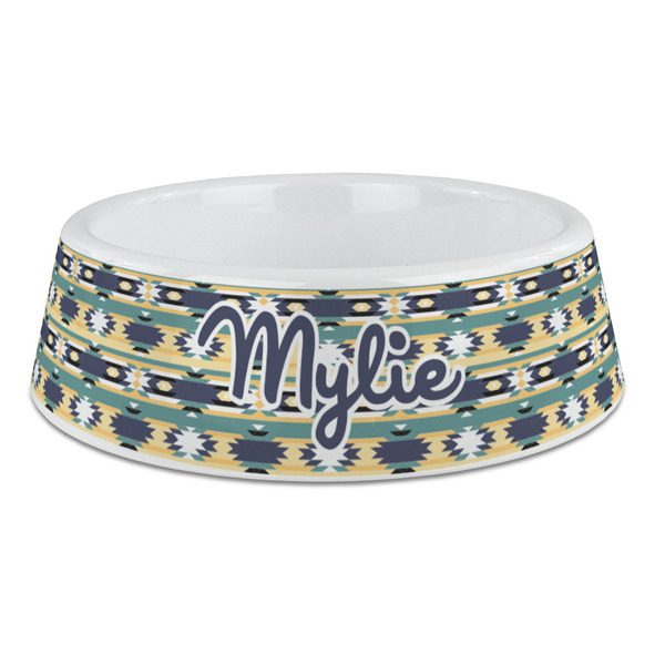 Custom Tribal2 Plastic Dog Bowl - Large (Personalized)