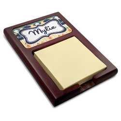 Tribal2 Red Mahogany Sticky Note Holder (Personalized)