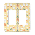 Tribal2 Rocker Style Light Switch Cover - Two Switch