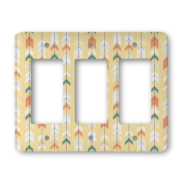 Custom Tribal2 Rocker Style Light Switch Cover - Three Switch