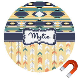 Tribal2 Round Car Magnet - 10" (Personalized)