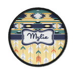 Tribal2 Iron On Round Patch w/ Name or Text