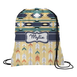 Tribal2 Drawstring Backpack - Medium (Personalized)