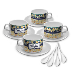 Tribal2 Tea Cup - Set of 4 (Personalized)