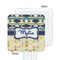 Tribal2 White Plastic Stir Stick - Single Sided - Square - Approval