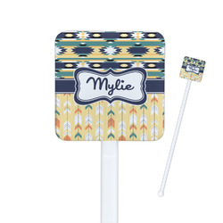 Tribal2 Square Plastic Stir Sticks (Personalized)