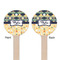 Tribal2 Wooden 6" Stir Stick - Round - Double Sided - Front & Back