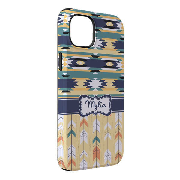 Custom Tribal2 iPhone Case - Rubber Lined - iPhone 14 Plus (Personalized)