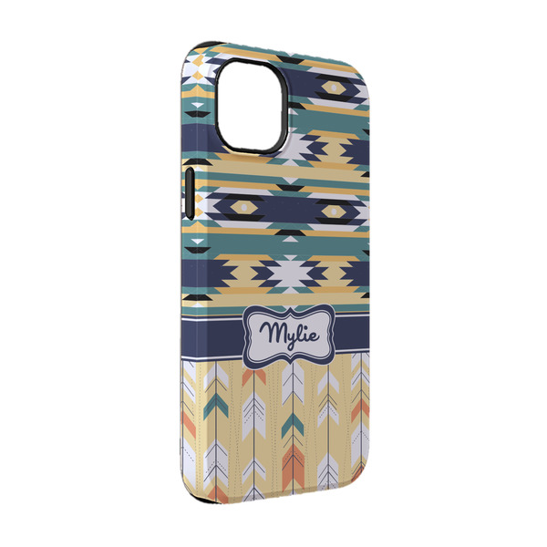 Custom Tribal2 iPhone Case - Rubber Lined - iPhone 14 Pro (Personalized)