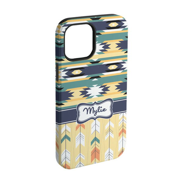 Custom Tribal2 iPhone Case - Rubber Lined - iPhone 15 Pro (Personalized)