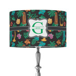 Hawaiian Masks 12" Drum Lamp Shade - Fabric (Personalized)