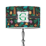 Hawaiian Masks 12" Drum Lamp Shade - Poly-film (Personalized)