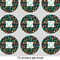 Hawaiian Masks 2" Multipurpose Round Labels - Sheet