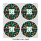 Hawaiian Masks 4" Multipurpose Round Labels - Sheet