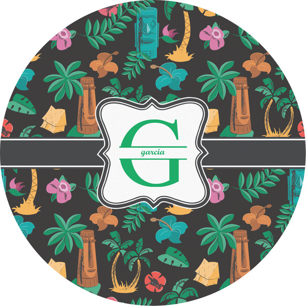 Custom Hawaiian Masks Multipurpose Round Labels - 5" (Personalized)