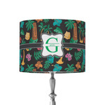 Hawaiian Masks 8" Drum Lamp Shade - Fabric (Personalized)