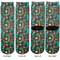 Hawaiian Masks Adult Crew Socks - Double Pair - Front and Back - Apvl