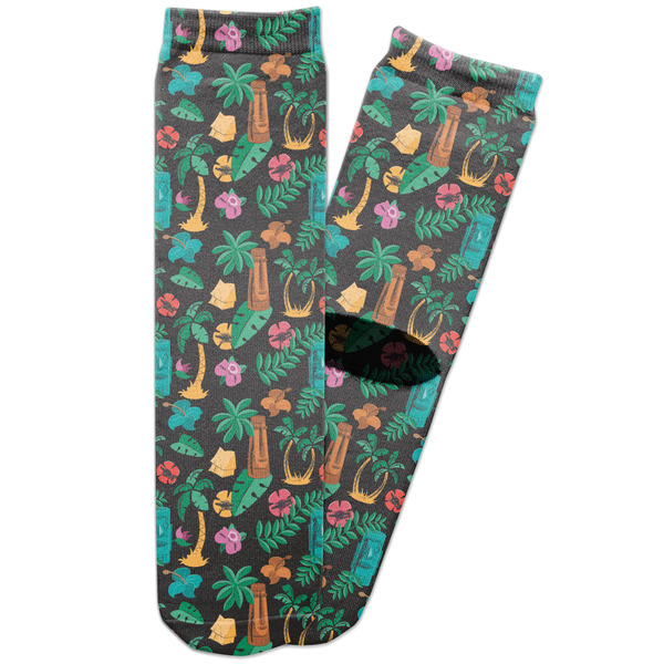 Custom Hawaiian Masks Adult Crew Socks