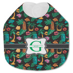 Hawaiian Masks Jersey Knit Baby Bib w/ Name and Initial