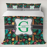 Hawaiian Masks Duvet Cover Set - King (Personalized)