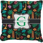 Hawaiian Masks Faux-Linen Throw Pillow 26" (Personalized)