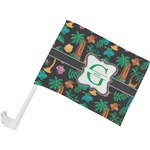 Hawaiian Masks Car Flag - Small w/ Name and Initial