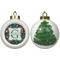 Hawaiian Masks Ceramic Christmas Ornament - X-Mas Tree (APPROVAL)