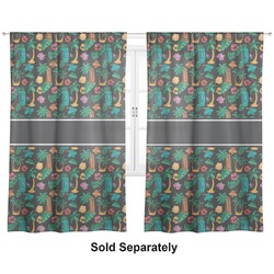 Hawaiian Masks Curtain Panel - Custom Size