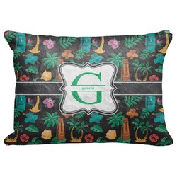 Hawaiian Masks Decorative Baby Pillowcase - 16"x12" (Personalized)