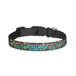 Hawaiian Masks Dog Collar - Small (Personalized)