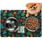 Hawaiian Masks Dog Food Mat - Small LIFESTYLE