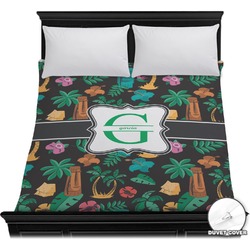 Hawaiian Masks Duvet Cover - Full / Queen (Personalized)